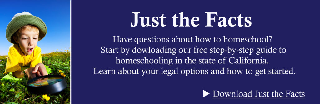 CHN's Just the facts pdf file for legal homeschooling options